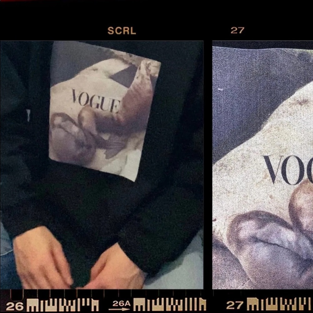 Vintage black unisex Vogue sweatshirt sweater